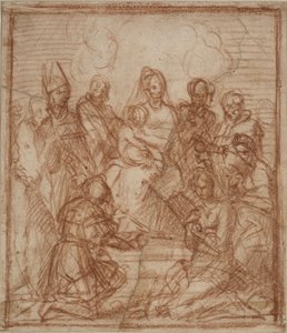 Madonna in trono con Bambino e otto santi (studio di composizione) da Andrea del Sarto