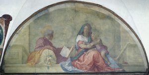 Lunetta raffigurante Madonna del Sacco da Andrea del Sarto