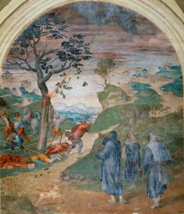 San Filippo Benizzi punisce i blasfemi, 1509-1510 da Andrea del Sarto