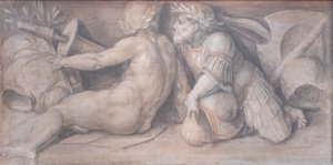 Scena con figure in stile classico