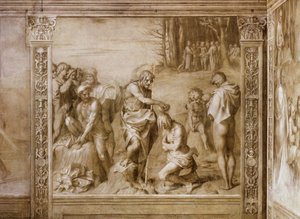 Storie di San Giovanni Battista: Il battesimo delle folle da Andrea del Sarto