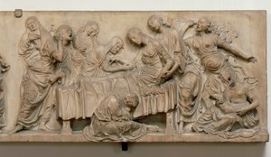 Rilievo che mostra la morte di Francesca Tornabuoni da Andrea del Verrocchio