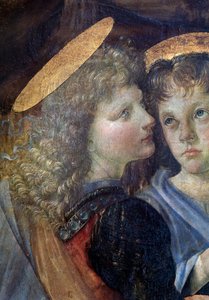 Il battesimo di Cristo (dettaglio) da Andrea del Verrocchio