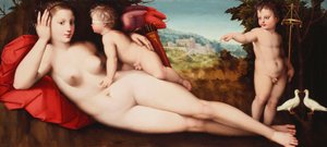 Venere con amore sacro e profano da Andrea di Alessandro Bresciano