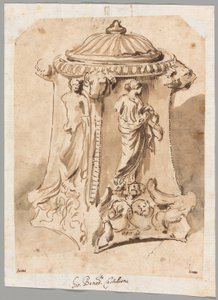Base di Candelabro in Marmo Antico