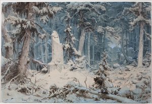 Foresta innevata da Andreas Achenbach