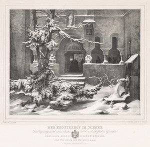 Cimitero con neve