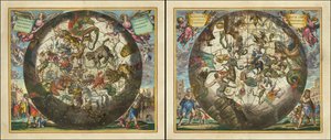Haemisphaerium Stellatum Boreale Cum Aequali Sphaerarum Proportione - Haemisphaerium Stellatum Australe Cum Aequali Sphaerarum Proportione da Andreas Cellarius