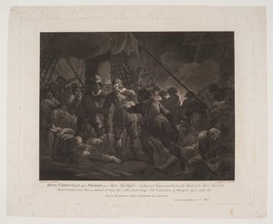 Re Cristiano IV sulla nave Trefoldigheden nella battaglia navale di Femern
