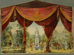 Bozzetto per il sipario del Teatro Imperiale di San Pietroburgo, 1830s da Andreas Leonhard Roller