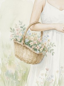 Cesto di fiori di campo