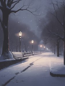 Notte invernale innevata