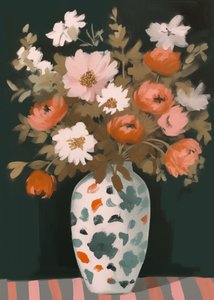 Fiori dai colori vivaci in un vaso