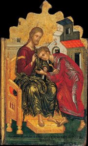 Cristo che dà la benedizione a Giovanni l