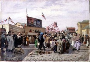 Una fiera a Tula durante la Settimana Santa da Andrei Andreevich Popov