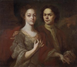 Autoritratto con la moglie, c. 1729 da Andrei Matveyevich Matveyev