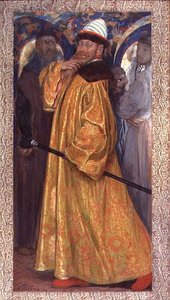 Concesso il mantello di pelliccia dello Zar da Andrei Petrovich Ryabushkin