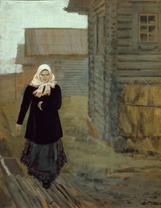 In un villaggio di campagna. Andando in chiesa da Andrei Petrovich Ryabushkin