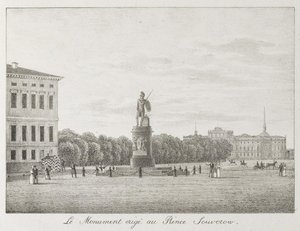Veduta del Campo di Marte e del Monumento Suvorov a San Pietroburgo, 1821-1822