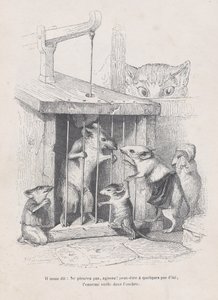 Ci dice: non piangere, agisci! da Scene della vita privata e pubblica degli animali..., ca. 1837-47
