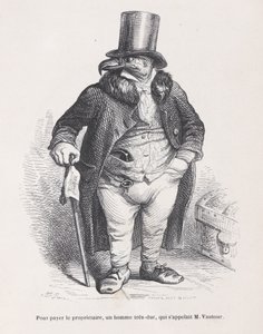 Per pagare il padrone di casa, un uomo molto severo, il cui nome era M. Vautour da Scene da t..., ca. 1837-47