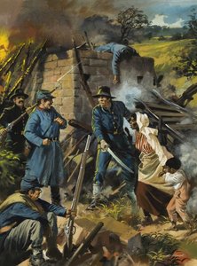 John Brown il 30 agosto 1856 mentre intercetta un corpo di pro-schiavisti (gouache su carta) da Andrew Howat