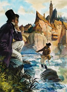 La trota di Schubert (gouache su carta)