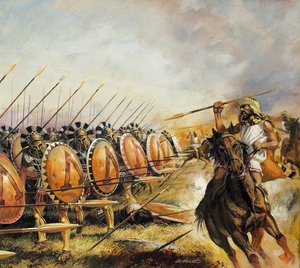 Esercito spartano (guazzo su carta) da Andrew Howat