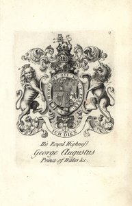 Stemma e cresta di Sua Altezza Reale Giorgio Augusto, Principe di Galles, poi Re Giorgio II d