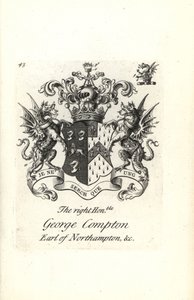 Stemma e cresta del molto onorevole George Compton, 6° Conte di Northampton da Andrew Johnston