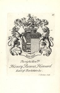 Stemma e cresta del nobile Henry Bowes Howard da Andrew Johnston