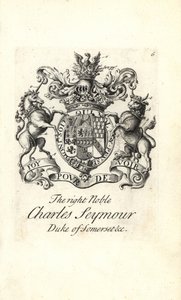 Stemma e cresta del nobile Charles Seymour, 6º Duca di Somerset da Andrew Johnston