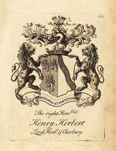 Stemma del Onorevole Henry Herbert, Lord Herbert di Cherbury, Barone Herbert di Cherbury (o Chirbury) da Andrew Johnston