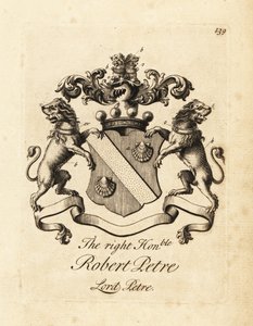 Stemma del Diritto Onorevole Robert Petre, Lord Petre, 8º Barone Petre