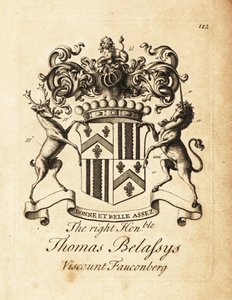 Stemma del Diritto Onorevole Thomas Belasyse, Conte di Fauconberg o Thomas Belassys, Visconte di Fauconberg (1699-1774) da Andrew Johnston
