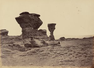 Piastra 12. Roccia del quadrante, Red Buttes, 1869 (foto) da Andrew Joseph Russell