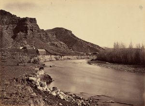 Piastra 35. Echo City, guardando il fiume Weber, 1869 (foto) da Andrew Joseph Russell