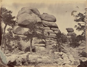 Piastra 3. Roccia di granito, vicino alla stazione di Beaufort, 1869 (foto) da Andrew Joseph Russell