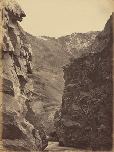 Piastra 40. Porta del Diavolo, Canone Weber, 1869 (foto) da Andrew Joseph Russell