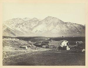 La catena Wasatch delle Montagne Rocciose, dai lanifici di Brigham Young da Andrew Joseph Russell