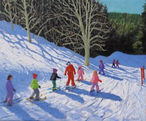 Lezione di sci per bambini, Courchevel a La Tania, 2019 da Andrew Macara