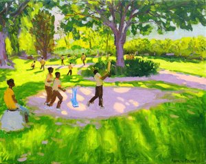Pratica di cricket, Giardini Botanici, Dominica, Grenadine, Indie Occidentali da Andrew Macara
