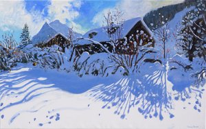 Neve fresca, Villaggio di Morzine, 2015 da Andrew Macara