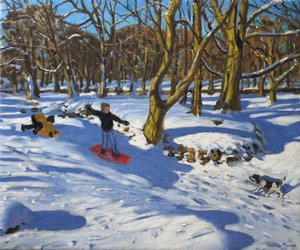 Slitta rossa, Lomberdale Hall, Derbyshire, 2014 da Andrew Macara