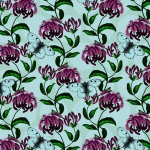 Caprifoglio con farfalla Apollo nuvolosa, 2017 da Andrew Watson