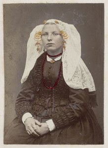 Ritratto di una donna in costume tradizionale di Beijerland