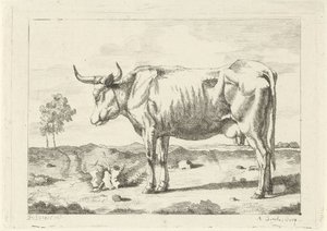 Mucca nel prato da Andries Leijerdorp