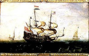 Una Nave da Guerra Olandese da Andries van Eertvelt