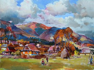 Villaggio montano autunnale da Andrii Kutsachenko