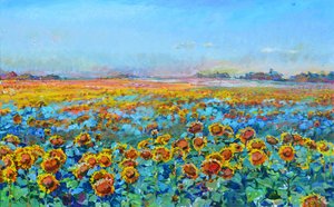 Campo dorato di girasoli da Andrii Kutsachenko